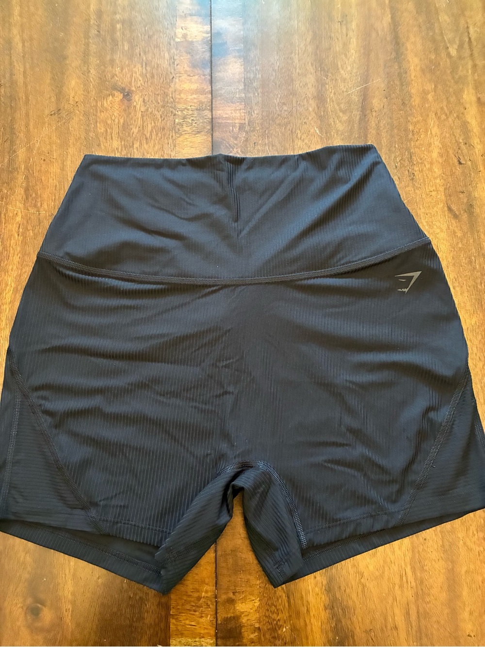 Gymshark Biker Shorts Women’s Large Black Ribbed Spandex